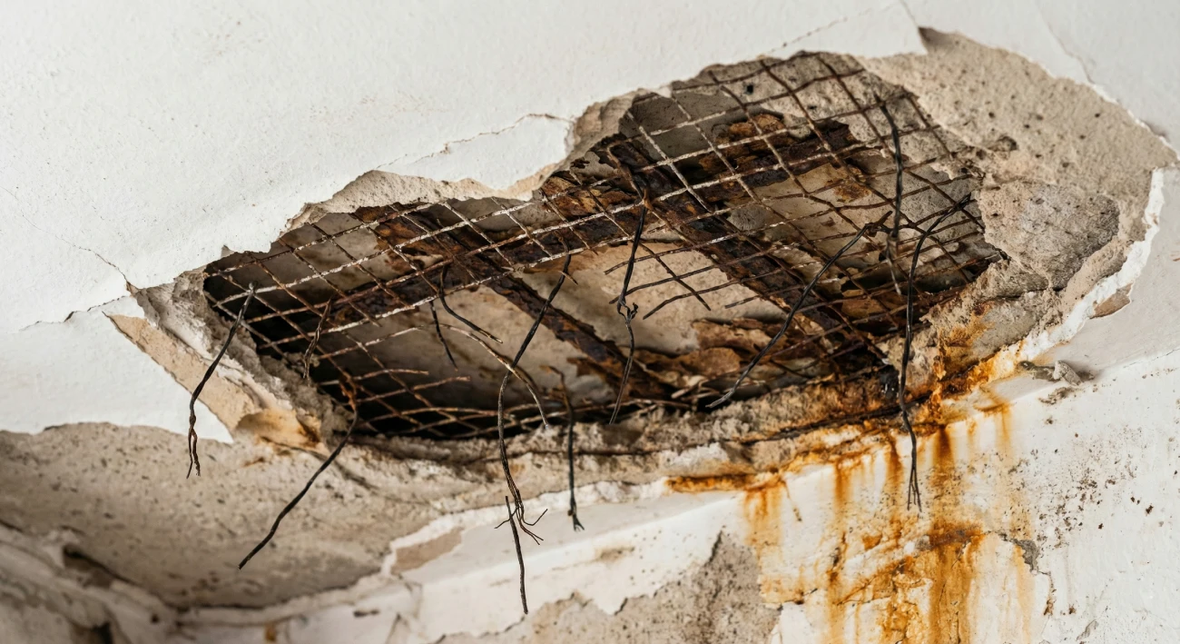 لکههای زرد روی سقف گچی از کجا میآیند؟ راز یک رابیتسبندی اصولی با «مفتول گالوانیزه» استاندارد لکههای زرد روی سقف گچی